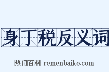 身丁税反义词是什么意思的图片